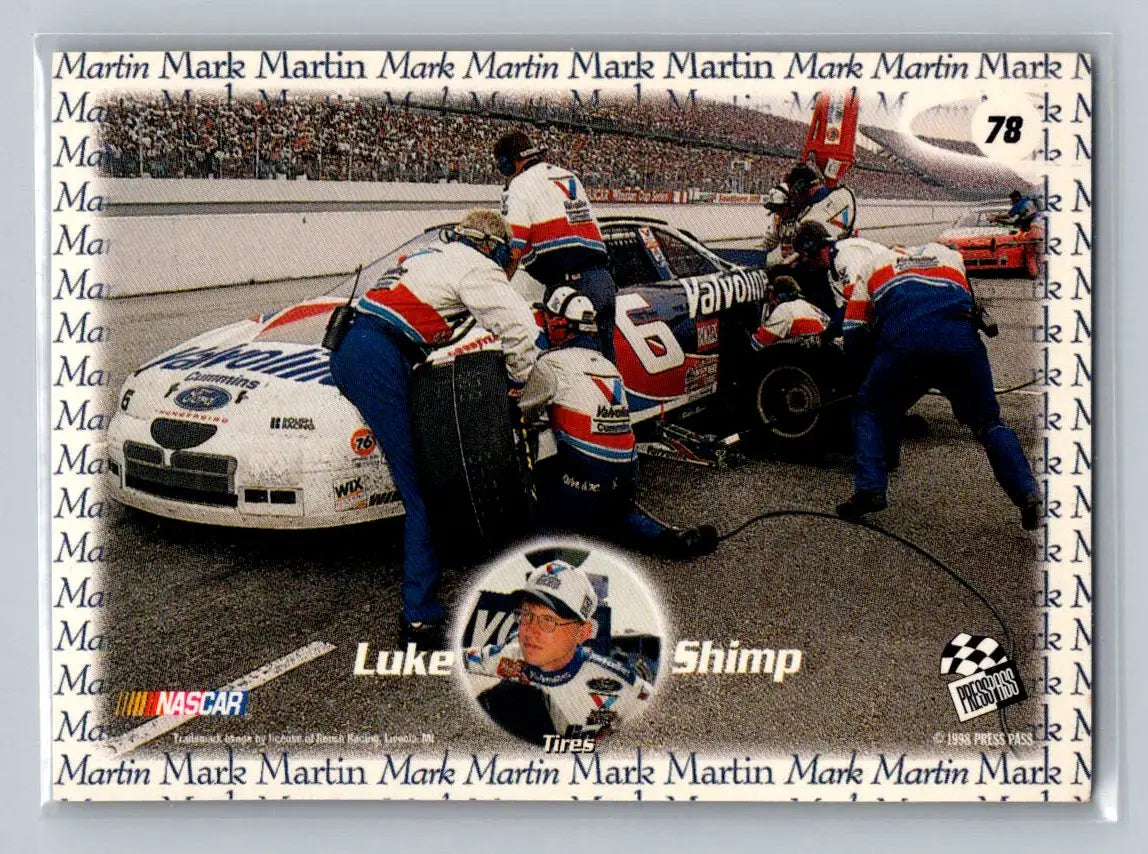 1998 Press Pass #78 Luke Shimp Roush Racing - Racing Card Single