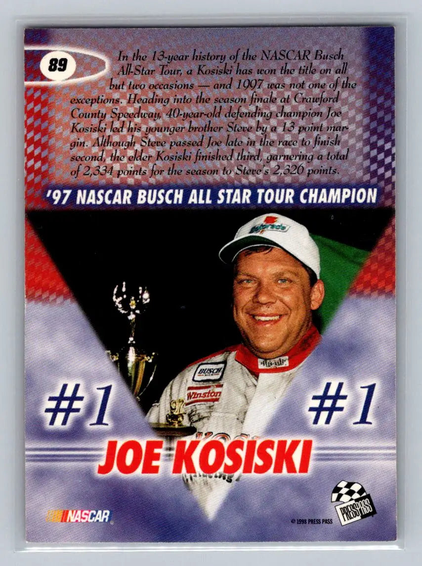 1998 Press Pass #89 Joe Kosiski Kosiski Auto Parts - Racing Card Single