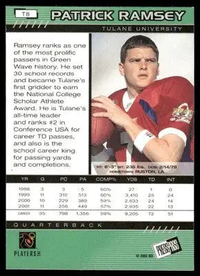1998 Press Pass Patrick Ramsey #T8 Football - Football Card Single