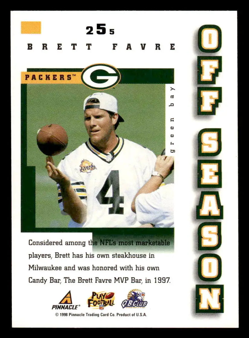 1998 Score #255 Brett Favre - Football Card Single