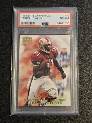 1998 SkyBox Premium #38 Terrell Owens PSA 8 - Football Card Single