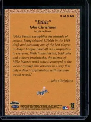 1998 Sports Illustrated for Kids Art Gallery Mike Piazza #3 of 8 AG Baseball - Baseball Card Single