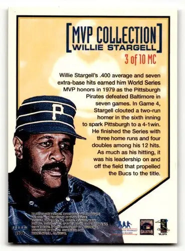 Original gloss Willie Stargell baseball card from 1998 Sports Illustrated World Series Fever