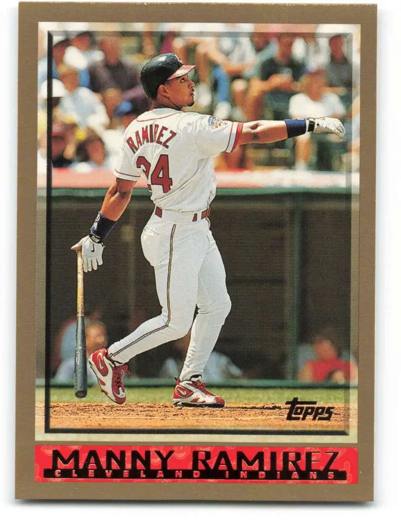 1998 Topps #125 Manny Ramirez NM-MT Cleveland Indians Baseball Card - Baseball Card Single