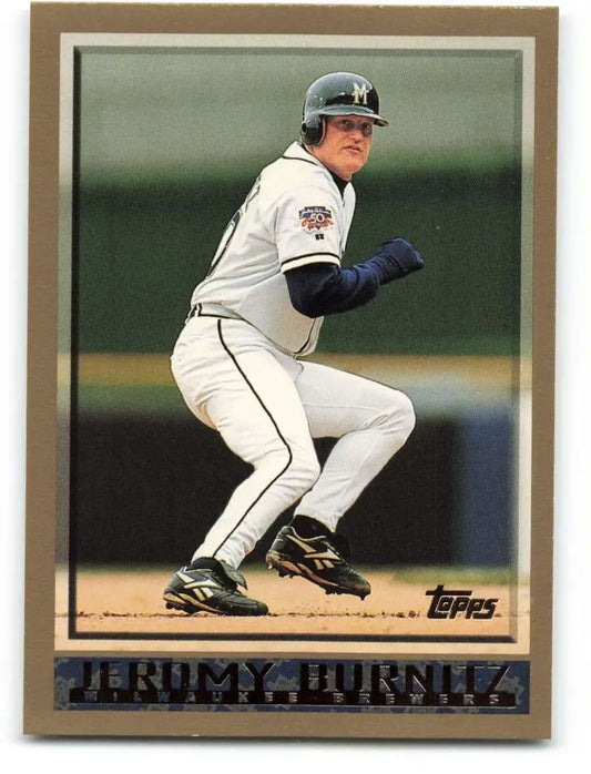 1998 Topps #126 Jeromy Burnitz NM-MT Milwaukee Brewers Baseball Card - Baseball Card Single