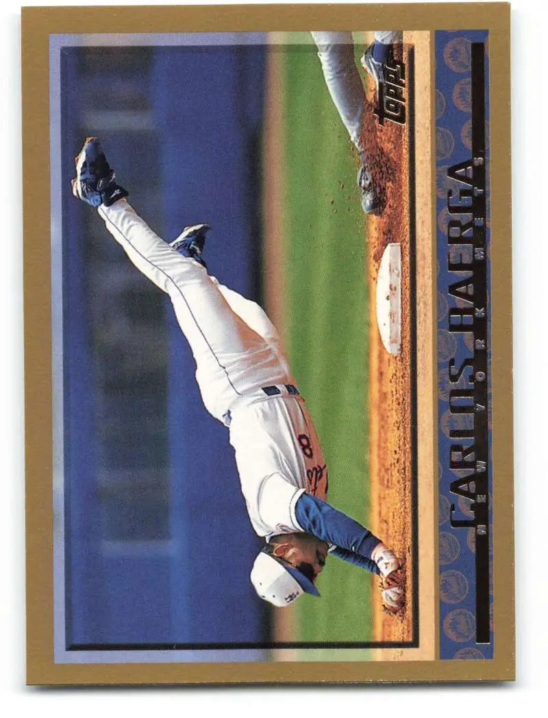 1998 Topps #13 Carlos Baerga NM-MT New York Mets Baseball Card - Baseball Card Single