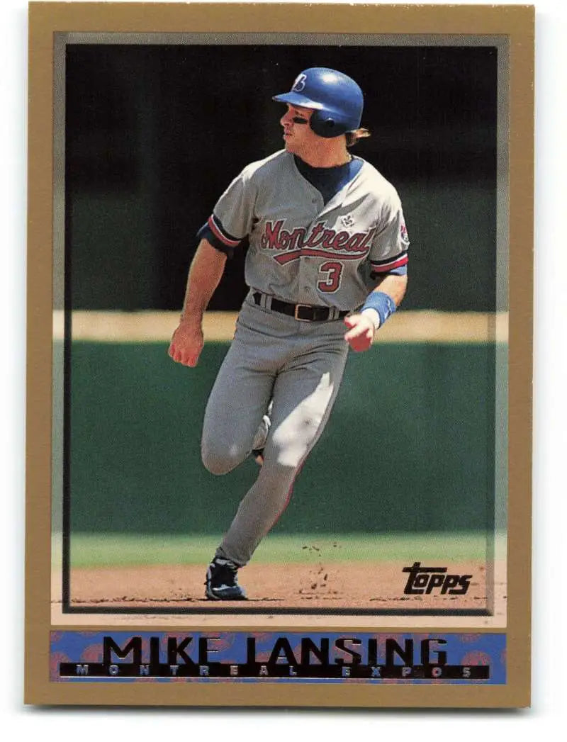 1998 Topps #136 Mike Lansing NM-MT Montreal Expos Baseball Card - Baseball Card Single