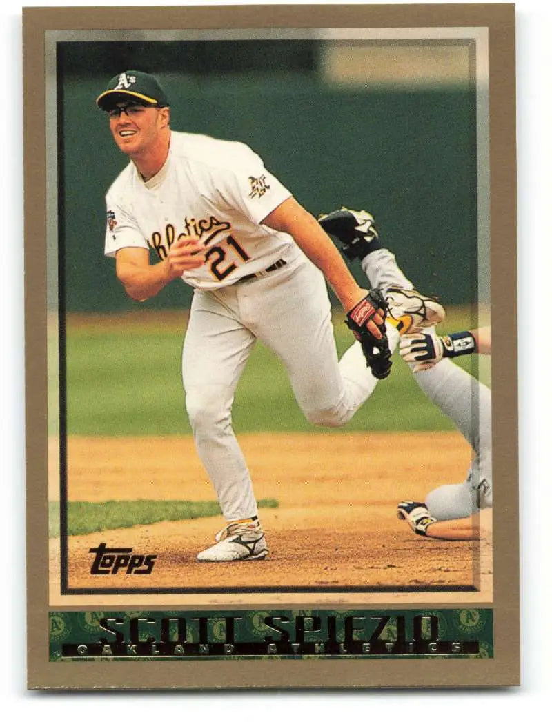 1998 Topps #144 Scott Spiezio NM-MT Oakland Athletics Baseball Card - Baseball Card Single