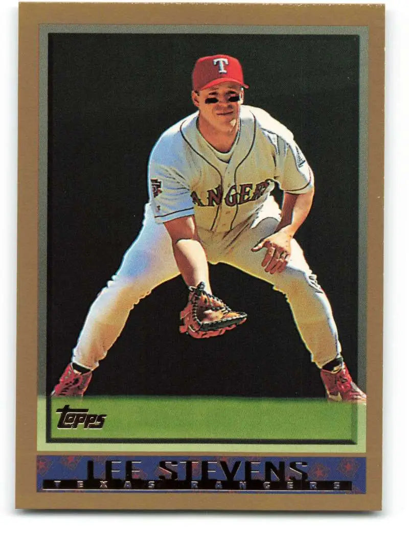 1998 Topps #148 Lee Stevens NM-MT Texas Rangers Baseball Card - Baseball Card Single