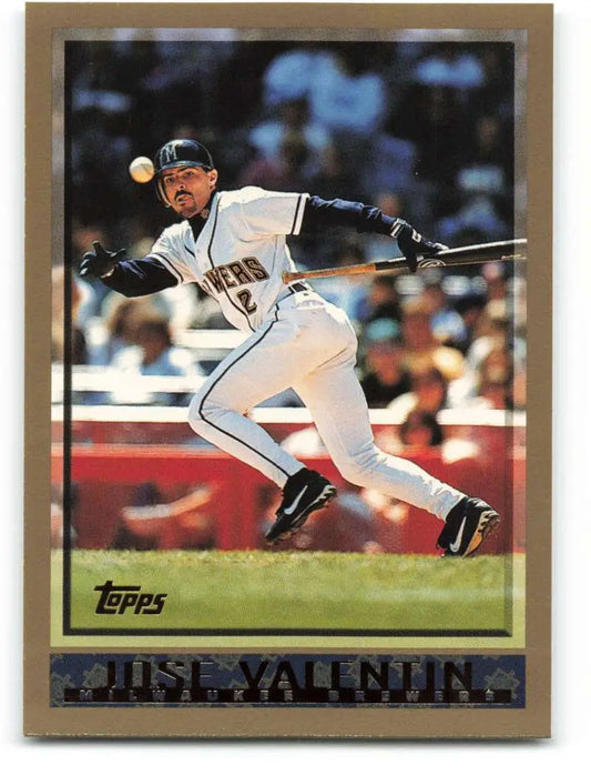 1998 Topps #158 Jose Valentin NM-MT Milwaukee Brewers Baseball Card - Baseball Card Single