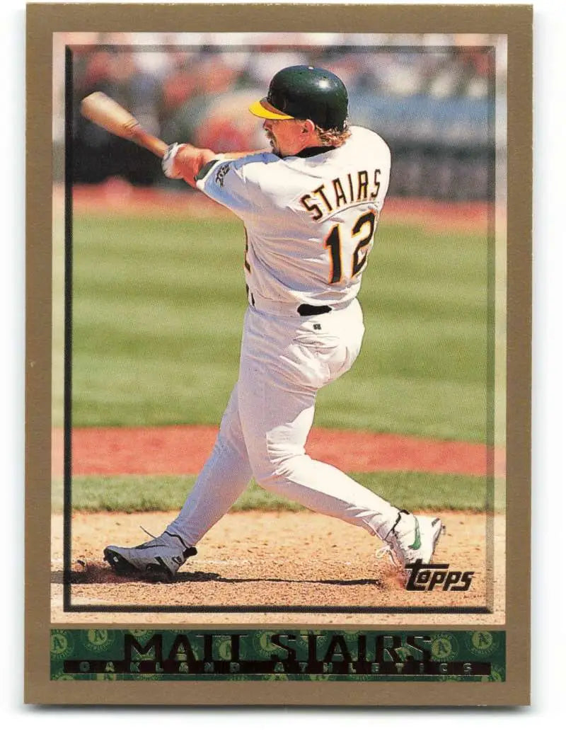 1998 Topps #16 Matt Stairs NM-MT Oakland Athletics Baseball Card - Baseball Card Single