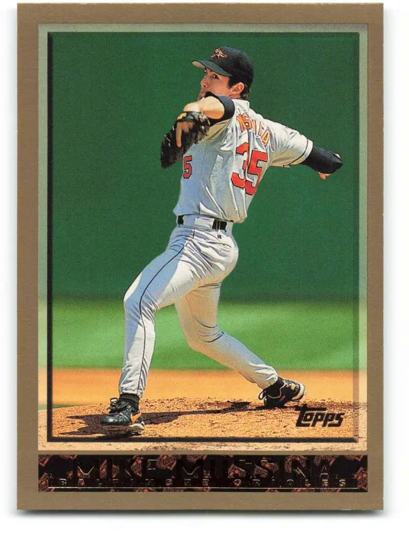 1998 Topps #165 Mike Mussina NM-MT Baltimore Orioles Baseball Card - Baseball Card Single