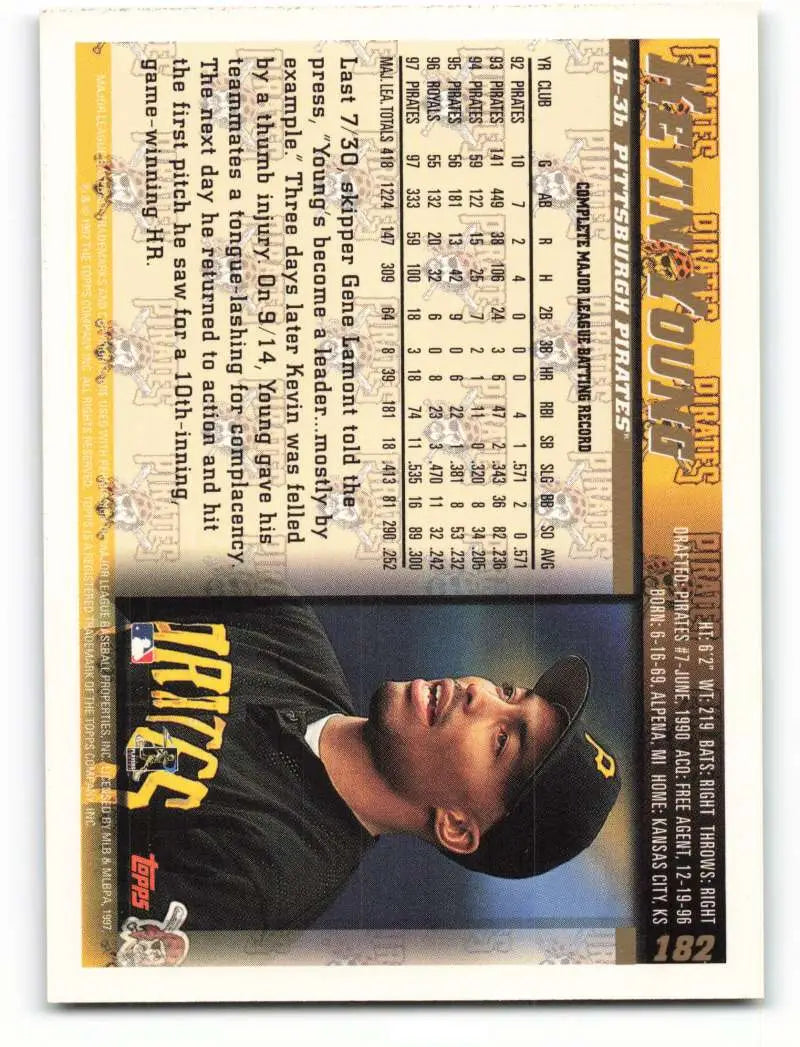 1998 Topps #182 Kevin Young NM-MT Pittsburgh Pirates Baseball Card - Baseball Card Single
