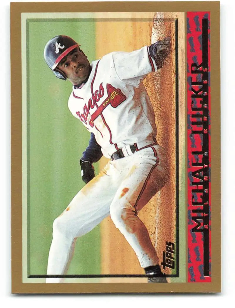 1998 Topps #19 Michael Tucker NM-MT Atlanta Braves Baseball Card - Baseball Card Single