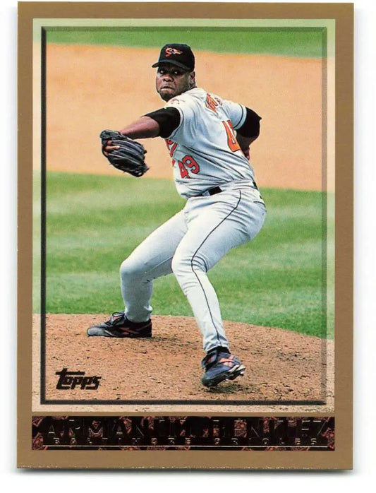 1998 Topps #203 Armando Benitez NM-MT Baltimore Orioles Baseball Card - Baseball Card Single