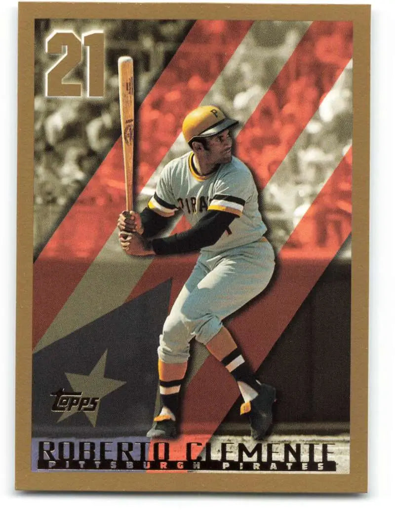 1998 Topps #21 Roberto Clemente NM-MT Pittsburgh Pirates Baseball Card - Baseball Card Single