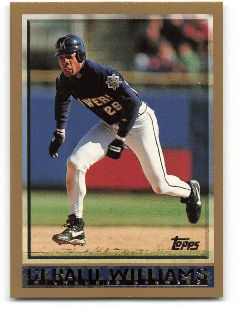 1998 Topps #212 Gerald Williams NM-MT Milwaukee Brewers Baseball Card - Baseball Card Single