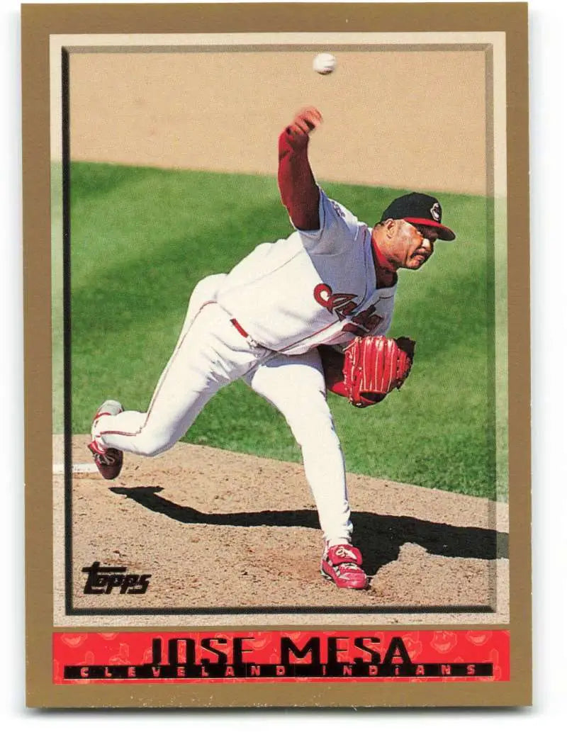 1998 Topps #216 Jose Mesa NM-MT Cleveland Indians Baseball Card - Baseball Card Single