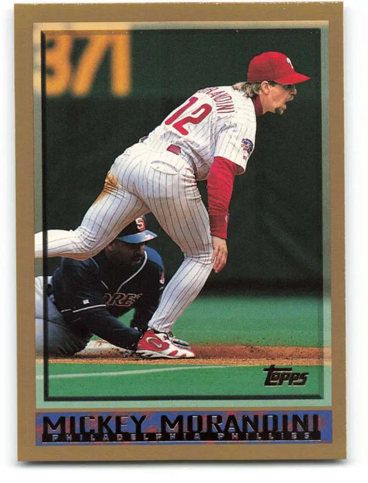 1998 Topps #219 Mickey Morandini NM-MT Philadelphia Phillies Baseball Card - Baseball Card Single