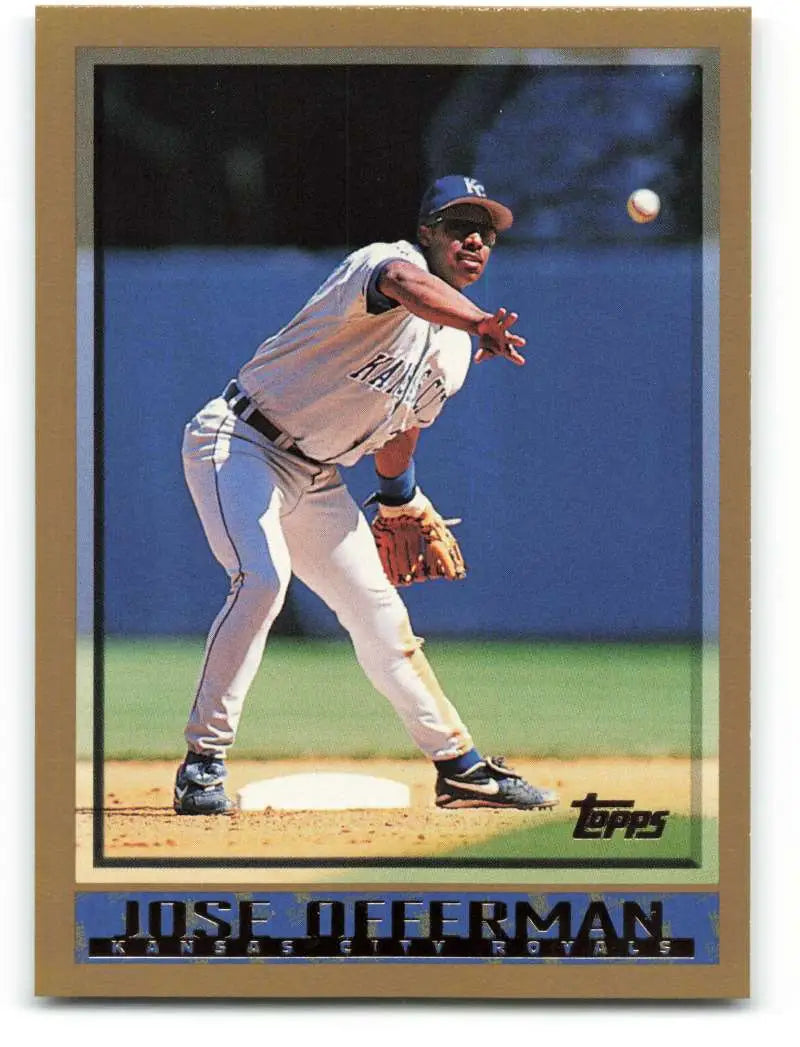 1998 Topps #222 Jose Offerman NM-MT Kansas City Royals Baseball Card - Baseball Card Single