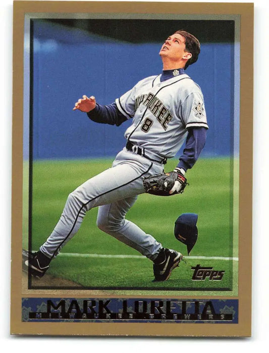 1998 Topps #225 Mark Loretta NM-MT Milwaukee Brewers Baseball Card - Baseball Card Single