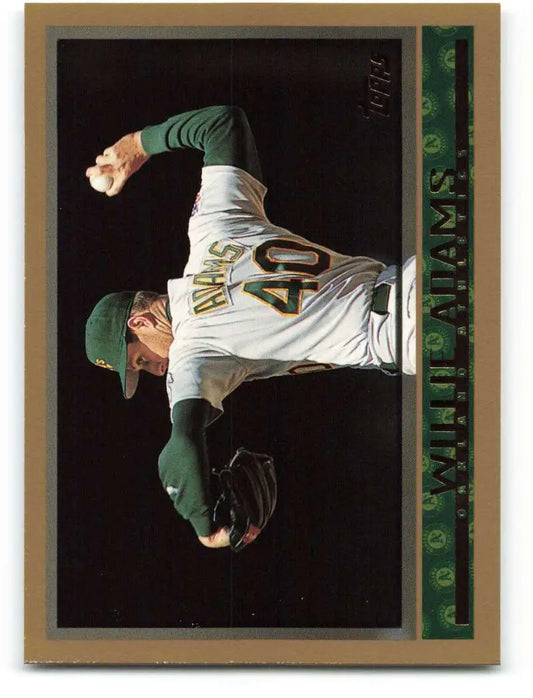 1998 Topps #227 Willie Adams NM-MT Oakland Athletics Baseball Card - Baseball Card Single