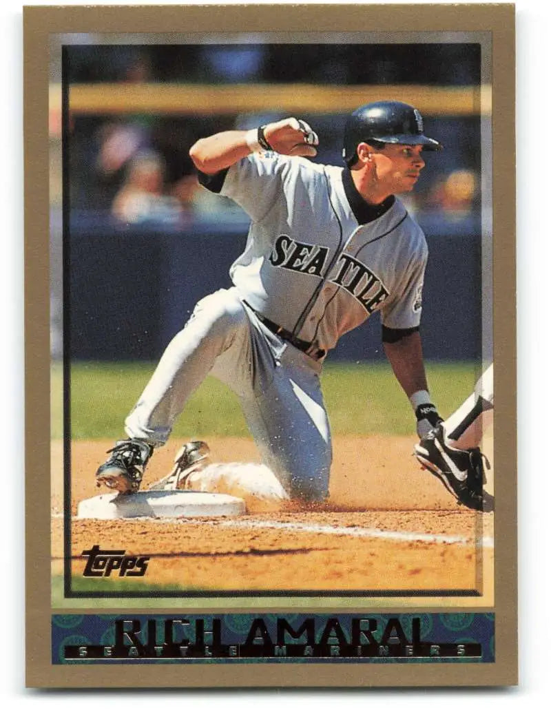1998 Topps #229 Rich Amaral NM-MT Seattle Mariners Baseball Card - Baseball Card Single