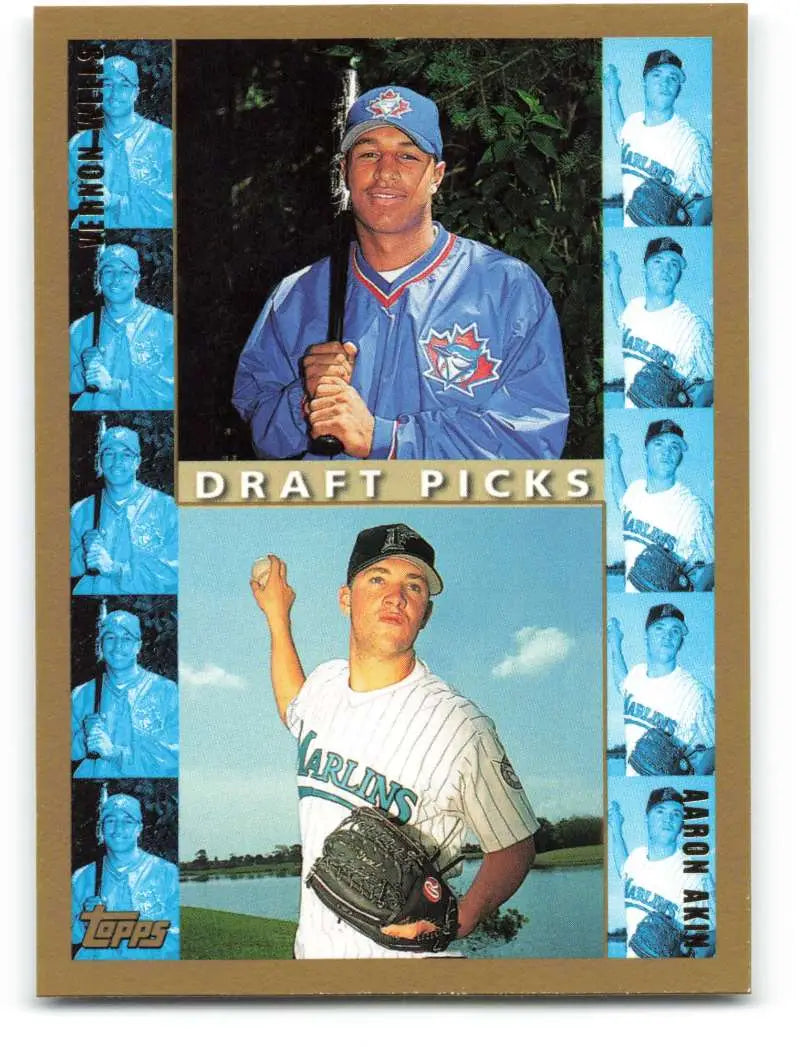 1998 Topps #247 Vernon Wells/Aaron Akin NM-MT Toronto Blue Jays/Florida Marlins Baseball Card - Baseball Card Single