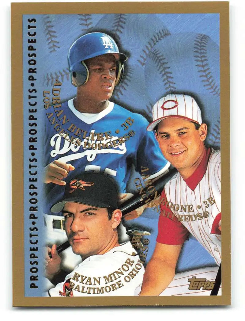 1998 Topps #254 Adrian Beltre/Aaron Boone/Ryan Minor NM-MT RC Rookie Los Angeles Dodgers/Cincinnati Reds/Baltimore