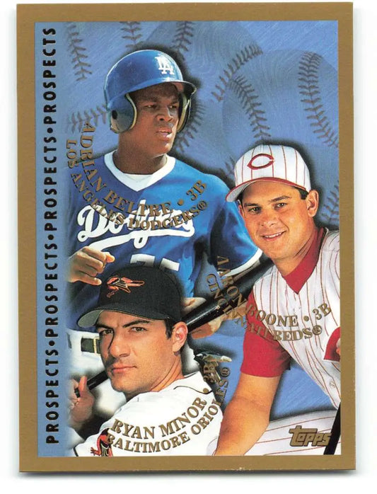 1998 Topps #254 Adrian Beltre/Aaron Boone/Ryan Minor NM-MT RC Rookie Los Angeles Dodgers/Cincinnati Reds/Baltimore