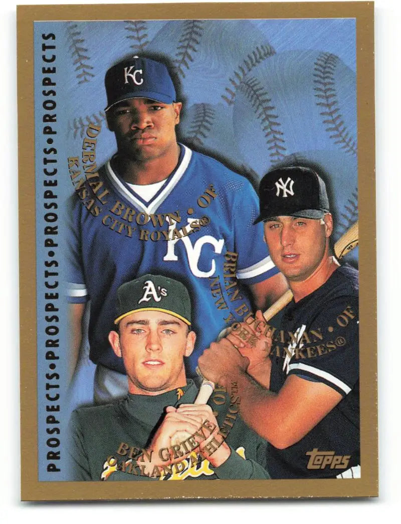 1998 Topps #255 Ben Grieve/Dermal Brown/Brian Buchanan NM-MT Oakland Athletics/Kansas City Royals/New York Yankees