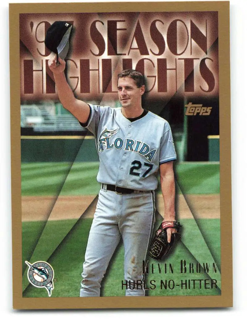 1998 Topps #266 Kevin Brown NM-MT Florida Marlins Baseball Card - Baseball Card Single