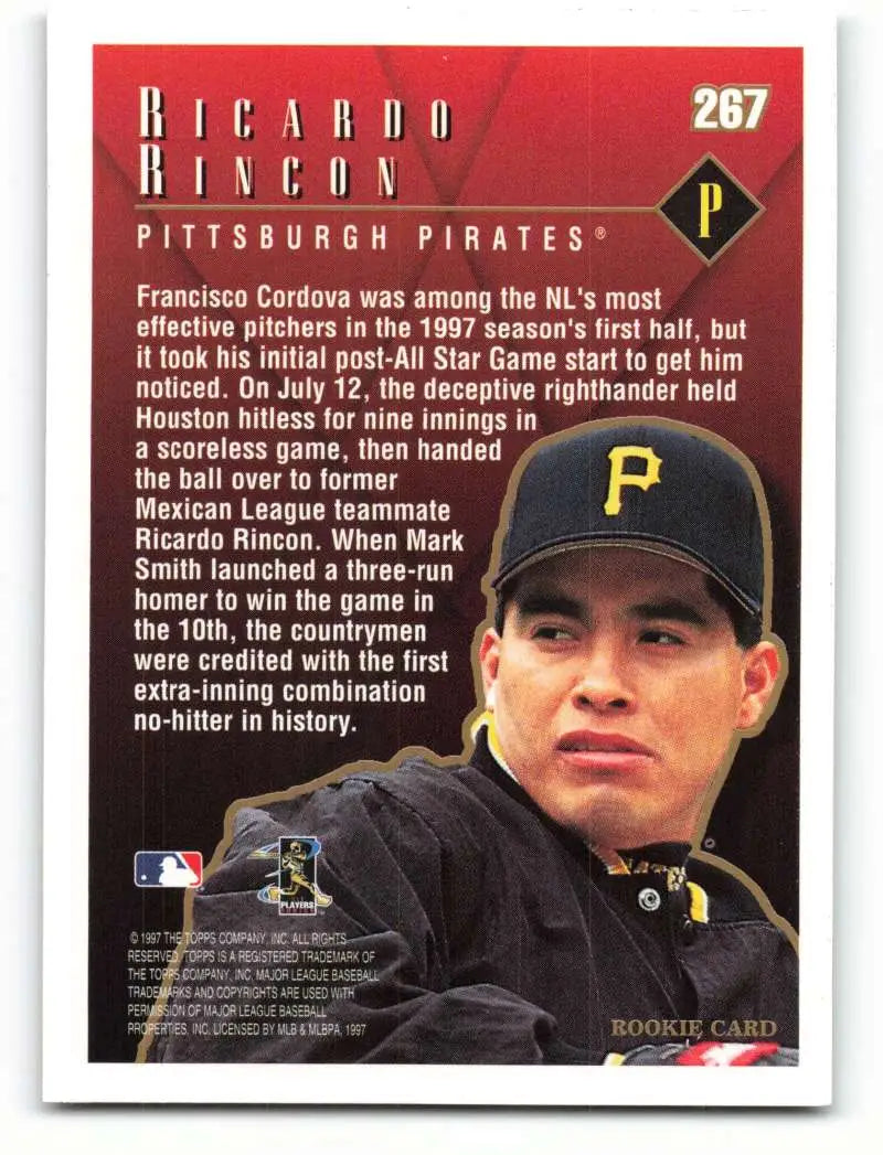 1998 Topps #267 Ricardo Rincon/Francisco Cordova NM-MT Pittsburgh Pirates Baseball Card - Baseball Card Single
