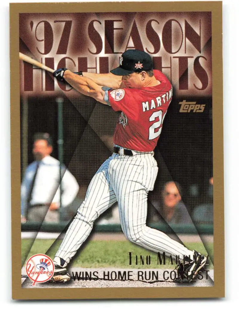 1998 Topps #269 Tino Martinez NM-MT New York Yankees Baseball Card - Baseball Card Single