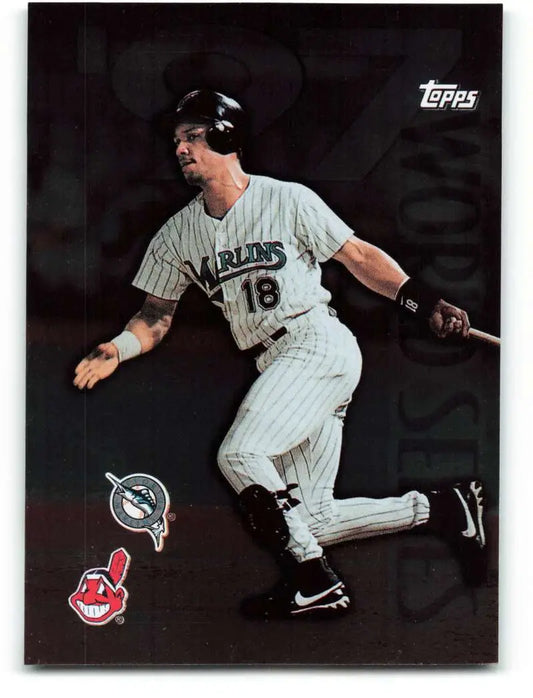 1998 Topps #277 Moises Alou NM-MT Florida Marlins Baseball Card - Baseball Card Single