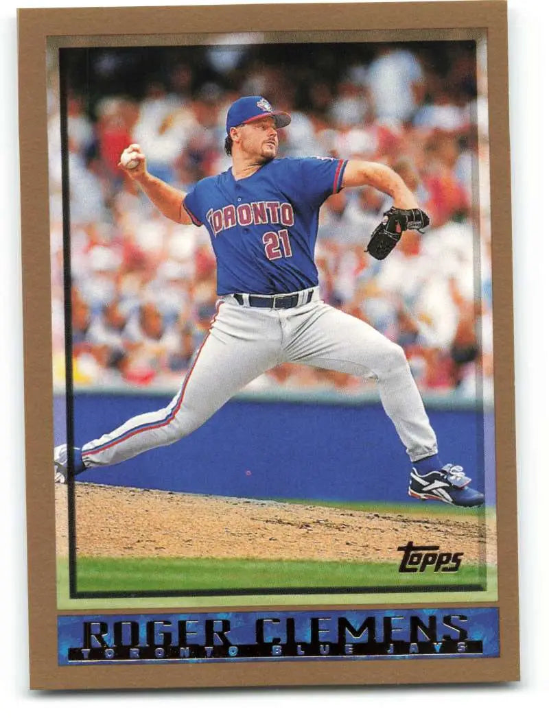 1998 Topps #300 Roger Clemens NM-MT Toronto Blue Jays Baseball Card - Baseball Card Single