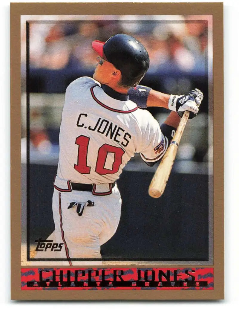 1998 Topps #305 Chipper Jones NM-MT Atlanta Braves Baseball Card - Baseball Card Single