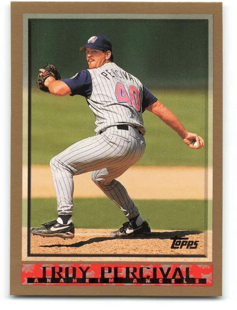 1998 Topps #308 Troy Percival NM-MT Anaheim Angels Baseball Card - Baseball Card Single