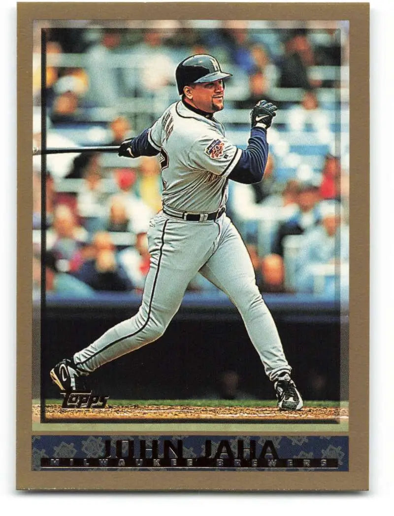 1998 Topps #32 John Jaha NM-MT Milwaukee Brewers Baseball Card - Baseball Card Single