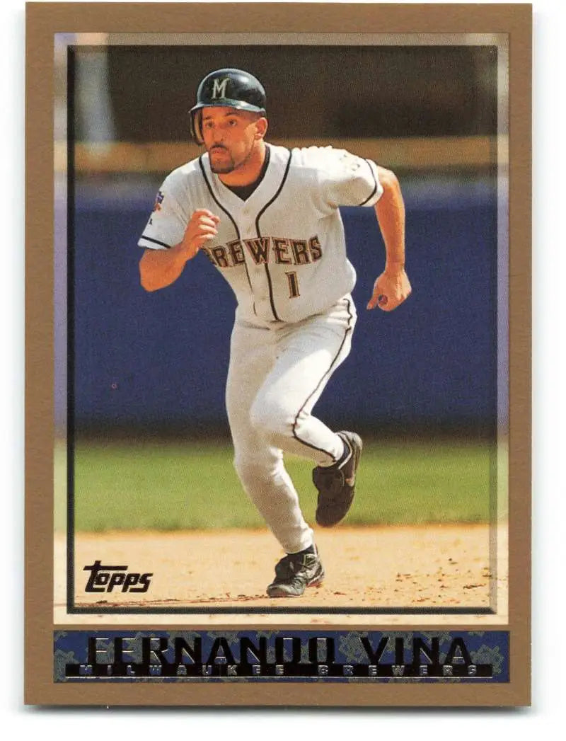 1998 Topps #353 Fernando Vina NM-MT Milwaukee Brewers Baseball Card - Baseball Card Single