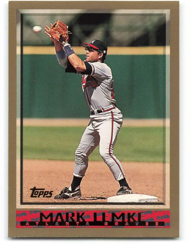 1998 Topps #36 Mark Lemke NM-MT Atlanta Braves Baseball Card - Baseball Card Single