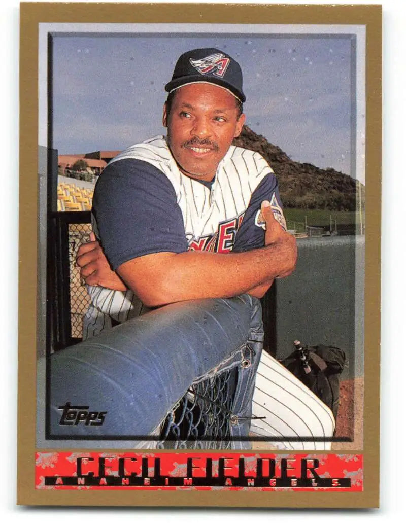 1998 Topps #374 Cecil Fielder NM-MT Anaheim Angels Baseball Card - Baseball Card Single
