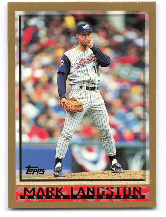 1998 Topps #379 Mark Langston NM-MT Anaheim Angels Baseball Card - Baseball Card Single