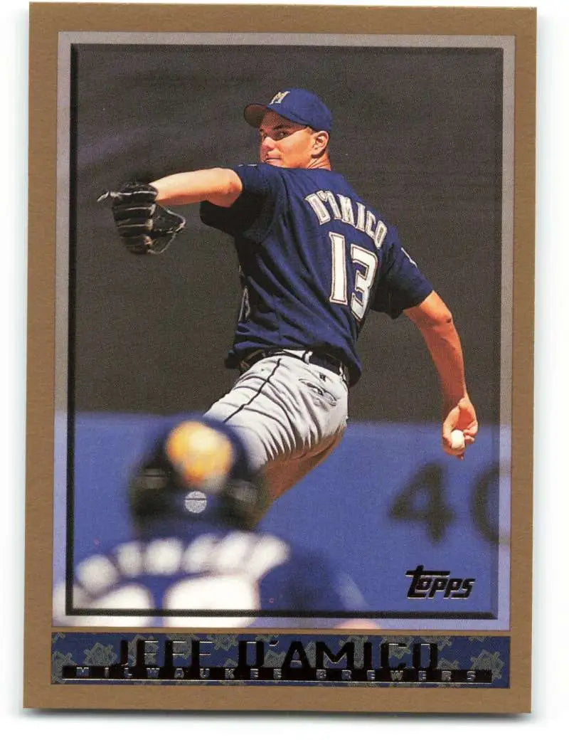 1998 Topps #385 Jeff D’Amico NM-MT Milwaukee Brewers Baseball Card - Baseball Card Single