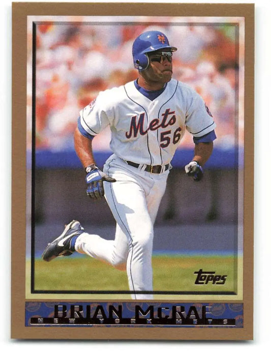 1998 Topps #386 Brian McRae NM-MT New York Mets Baseball Card - Baseball Card Single