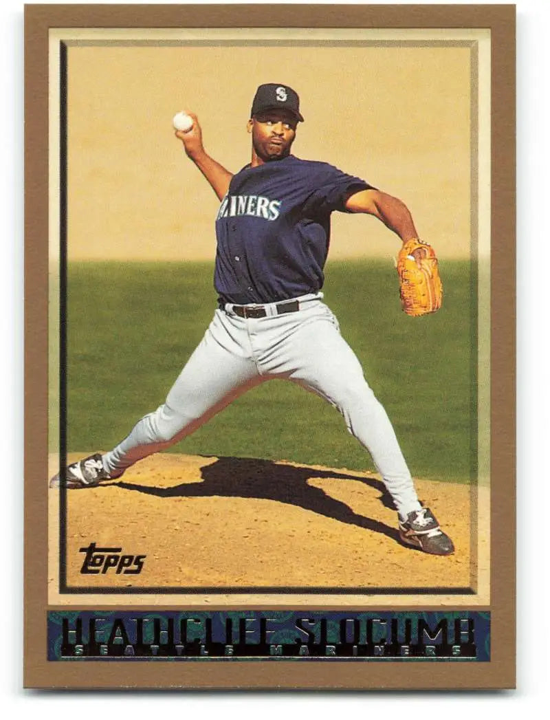 1998 Topps #388 Heathcliff Slocumb NM-MT Seattle Mariners Baseball Card - Baseball Card Single