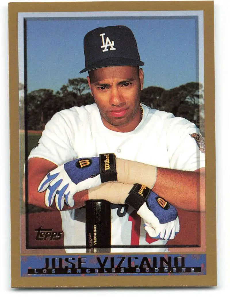 1998 Topps #395 Jose Vizcaino NM-MT Los Angeles Dodgers Baseball Card - Baseball Card Single