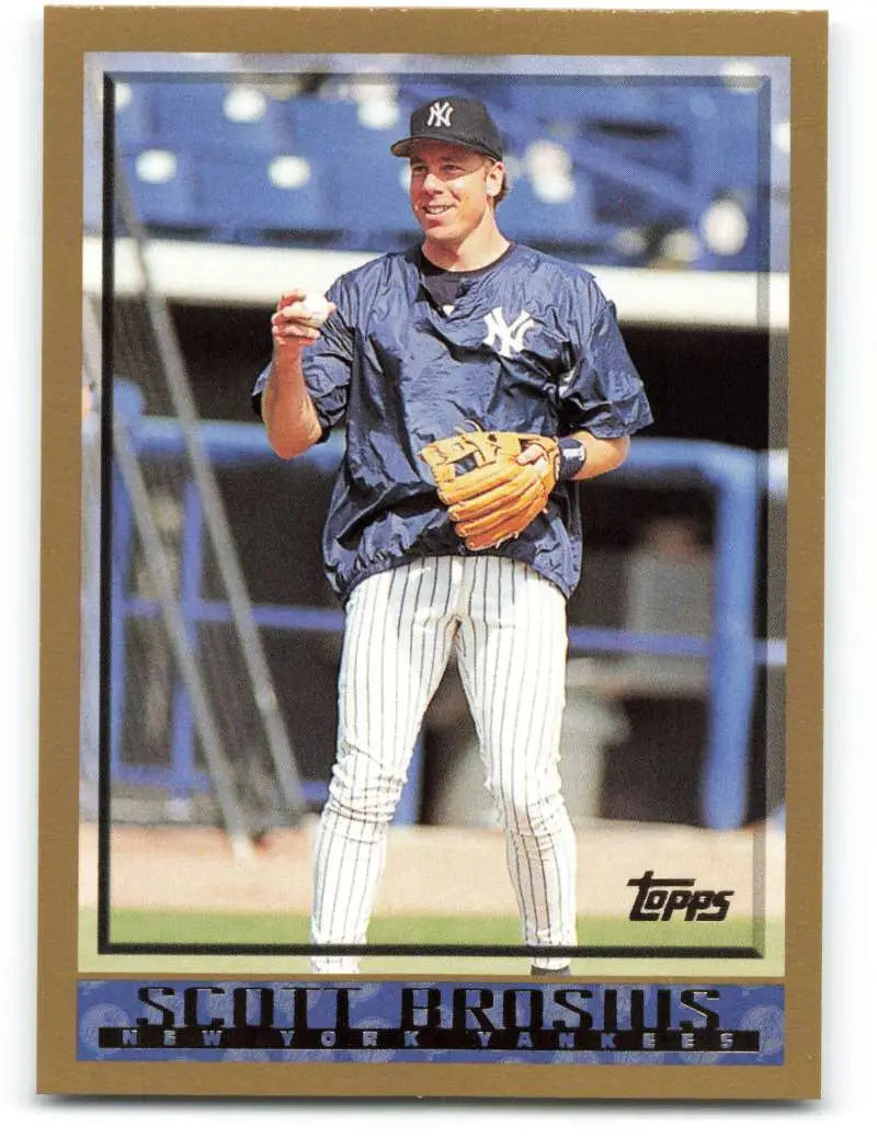 1998 Topps #405 Scott Brosius NM-MT New York Yankees Baseball Card - Baseball Card Single