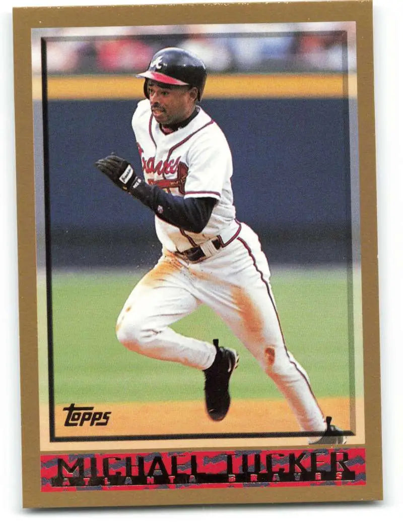 1998 Topps #410 Michael Tucker NM-MT Atlanta Braves Baseball Card - Baseball Card Single
