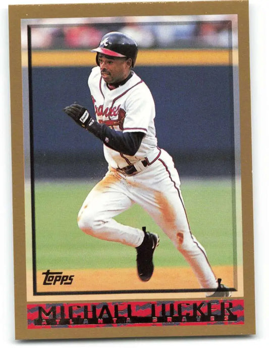 1998 Topps #410 Michael Tucker NM-MT Atlanta Braves Baseball Card - Baseball Card Single